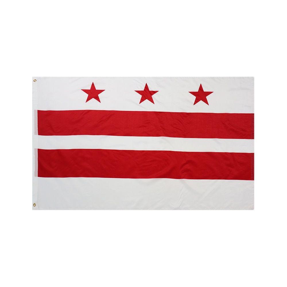 Washington DC Flag designed for vibrant indoor outdoor display - front view on white background