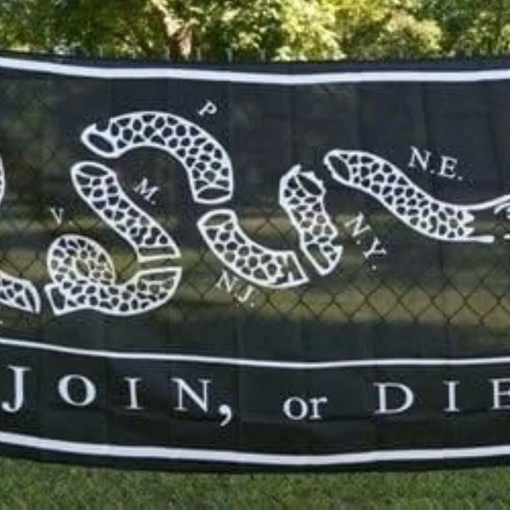 Historical Join Or Die Printed Flag-Globe Flags