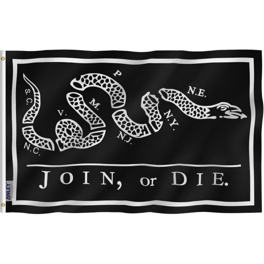Historical Join Or Die Printed Flag-Globe Flags