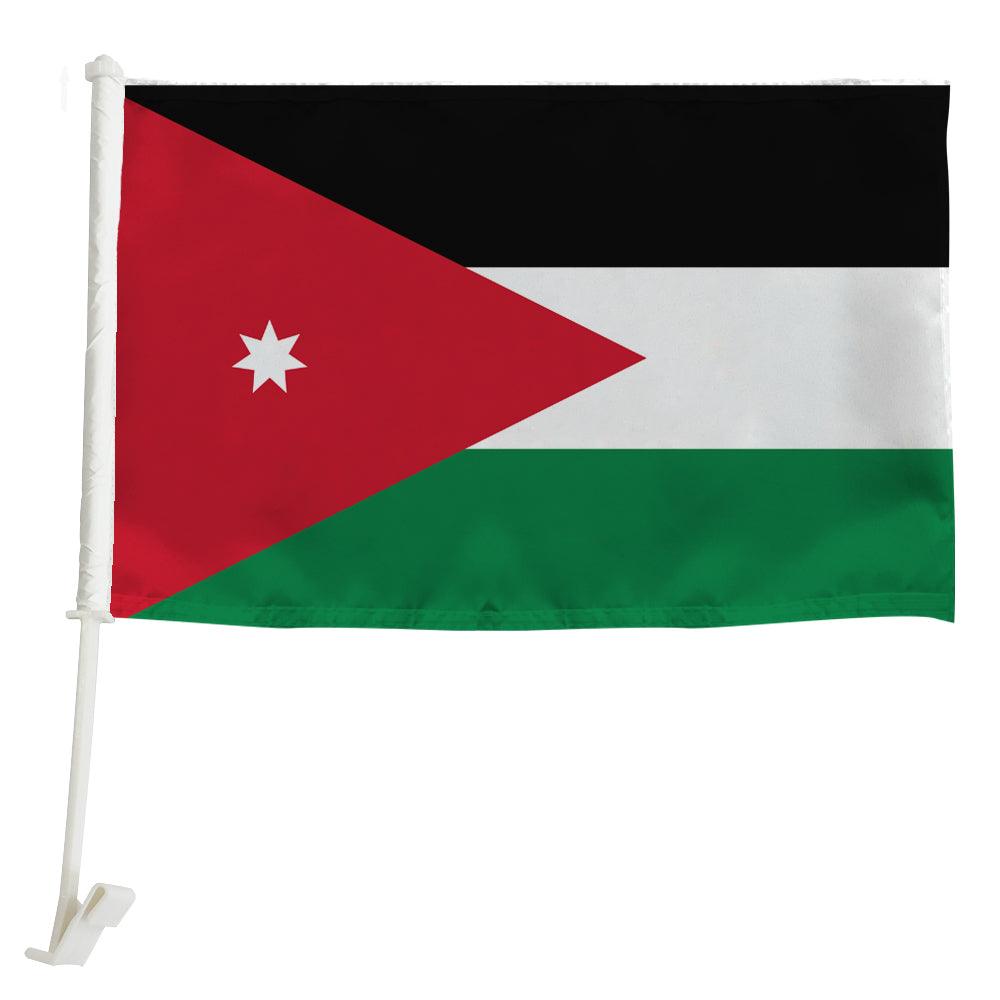 Jordan Car Window Mounted Flag-Globe Flags