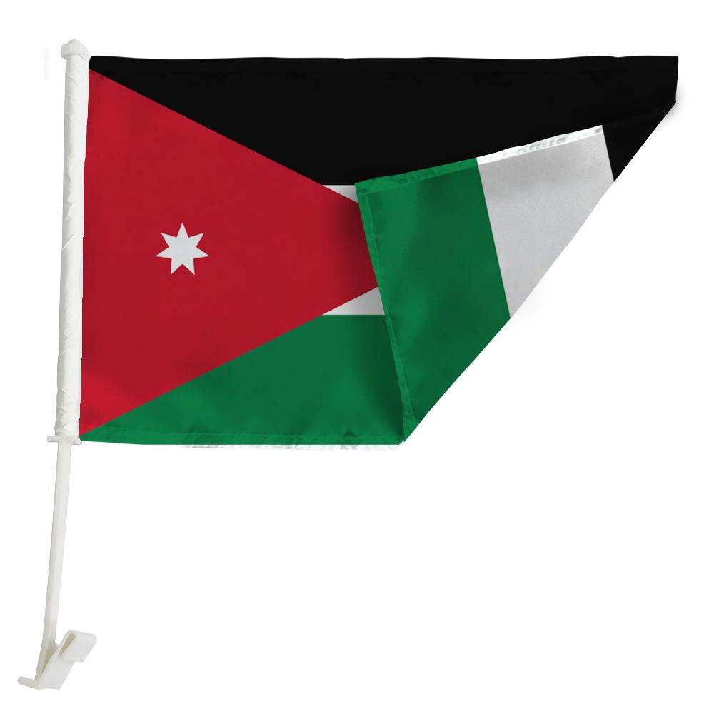 Jordan Car Window Mounted Flag-Globe Flags