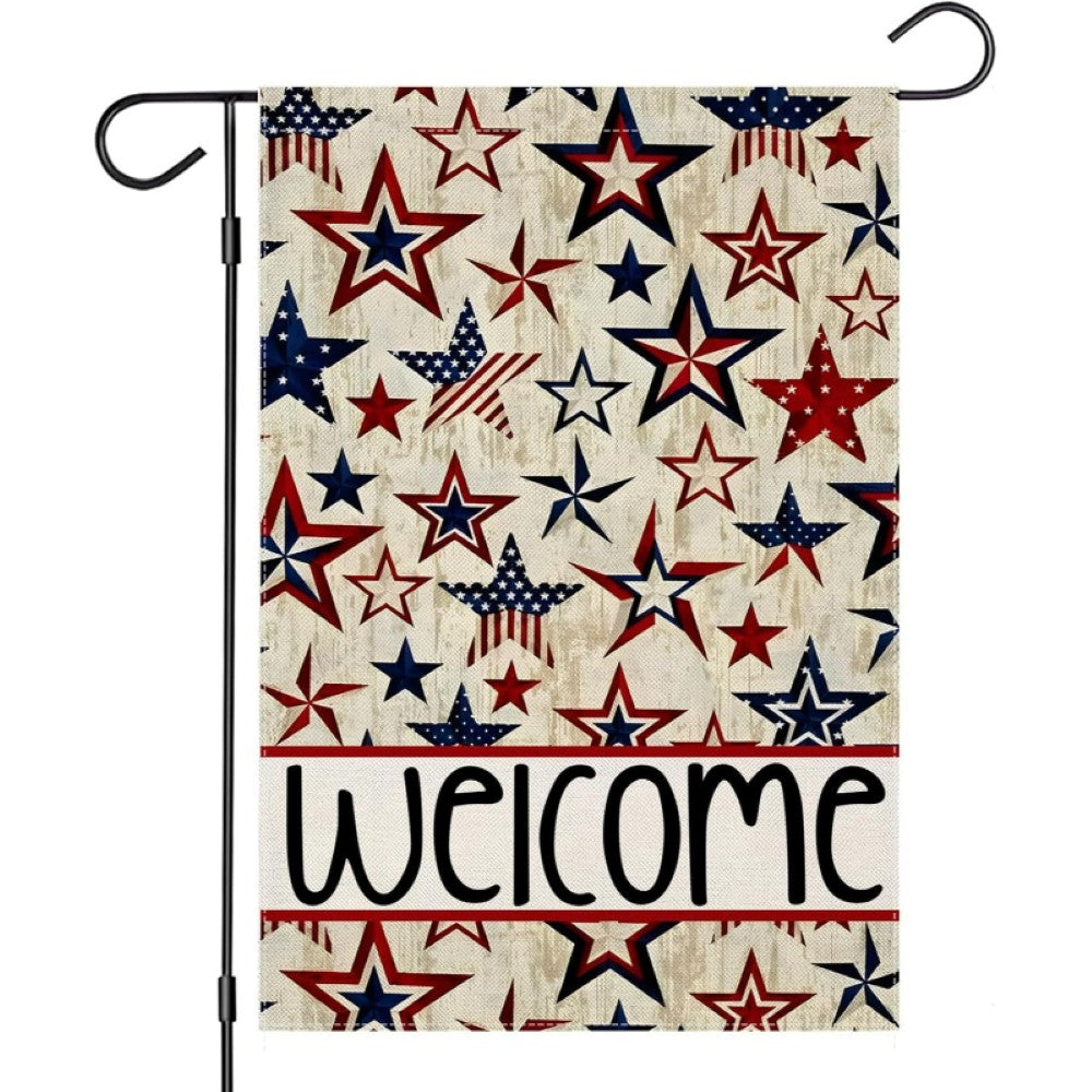 The Free Memorial Day Garden Flag close-up showing double-sided print quality