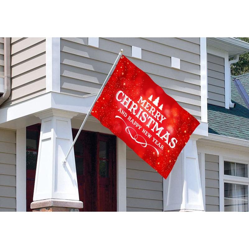 Red Christmas Flag – Red Flag to Celebrate the Holiday Season-Globe Flags