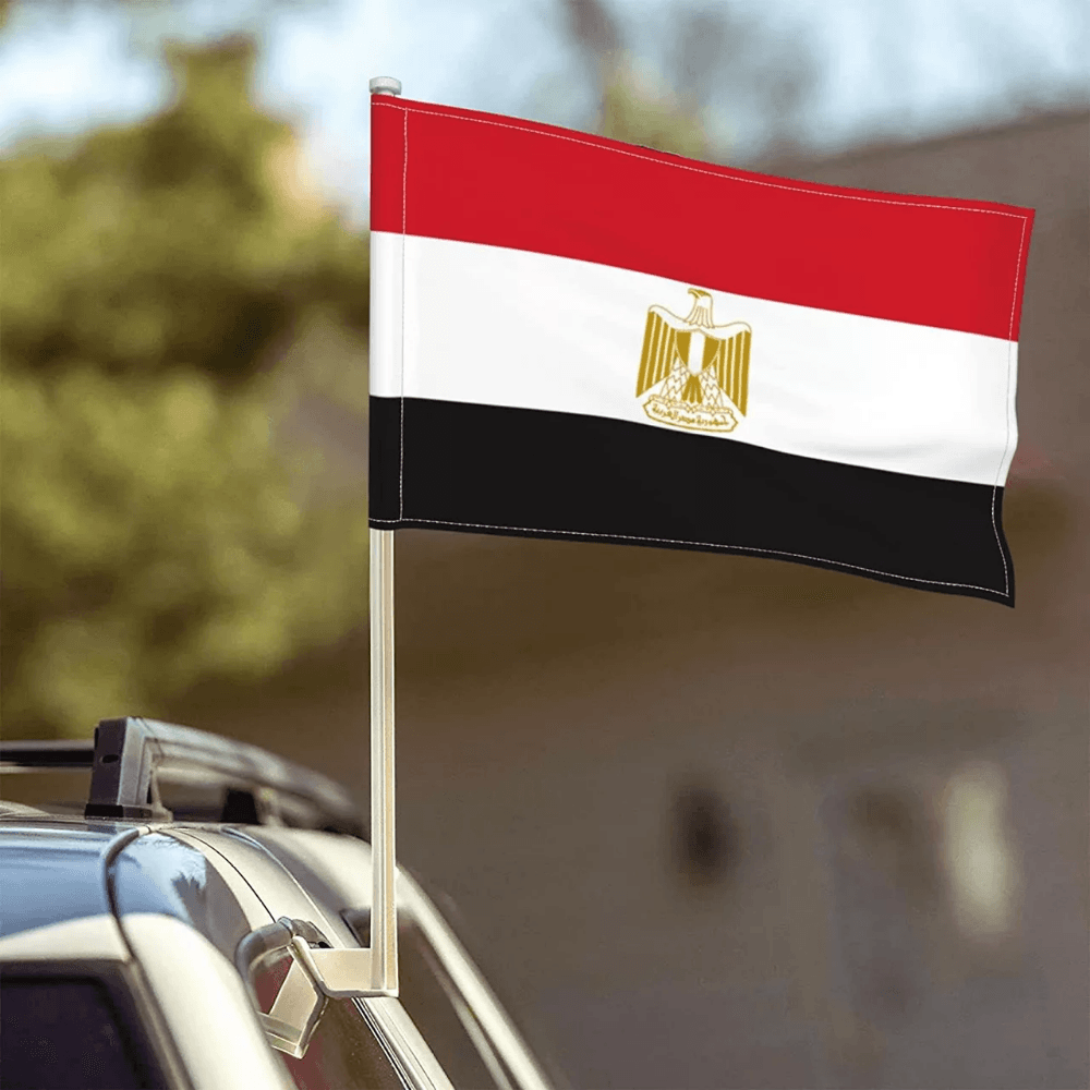 Egypt Car Window Mounted Flag For Car Decor And Aesthetics-Globe Flags