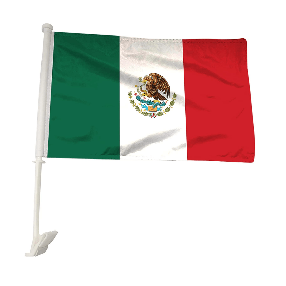 Mexico Car Window Mounted Flag-Globe Flags