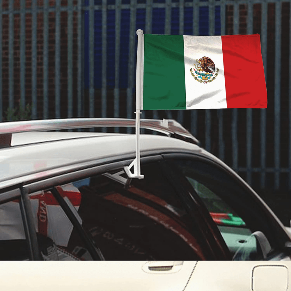 Mexico Car Window Mounted Flag-Globe Flags