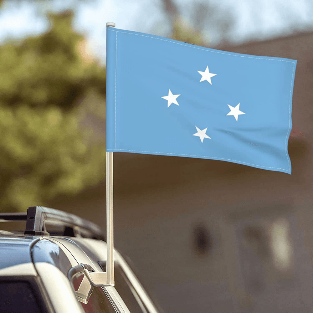 Micronesia Federated States Car Flag Window Mounted-Globe Flags