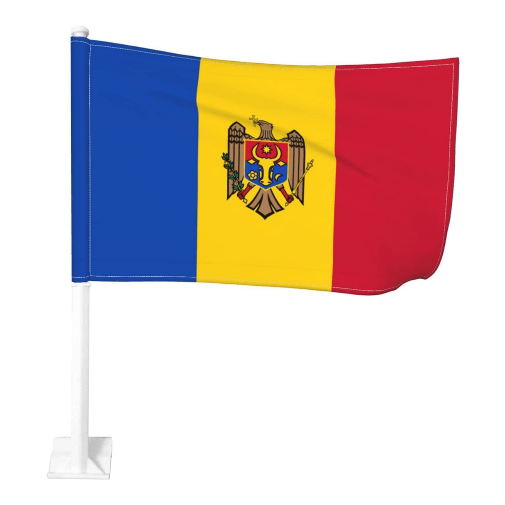 Moldova Car Window Mounted Flag-Globe Flags