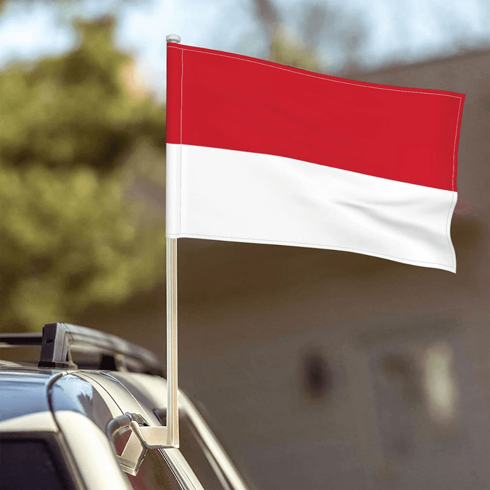 Monaco Car Window Mounted Flag-Globe Flags