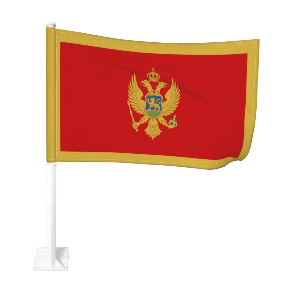 Montenegro Car Window Mounted Flag-Globe Flags