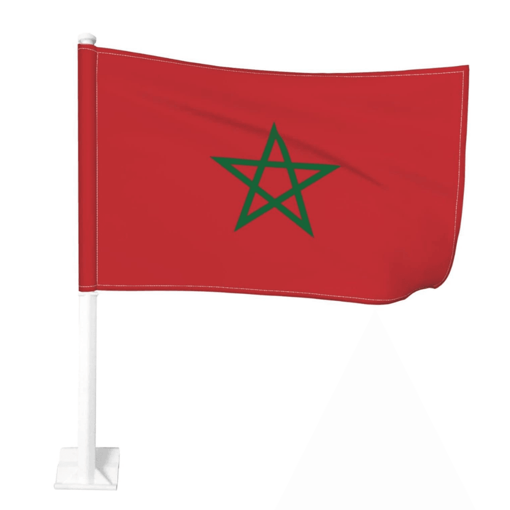Morocco Car Window Mounted Flag-Globe Flags