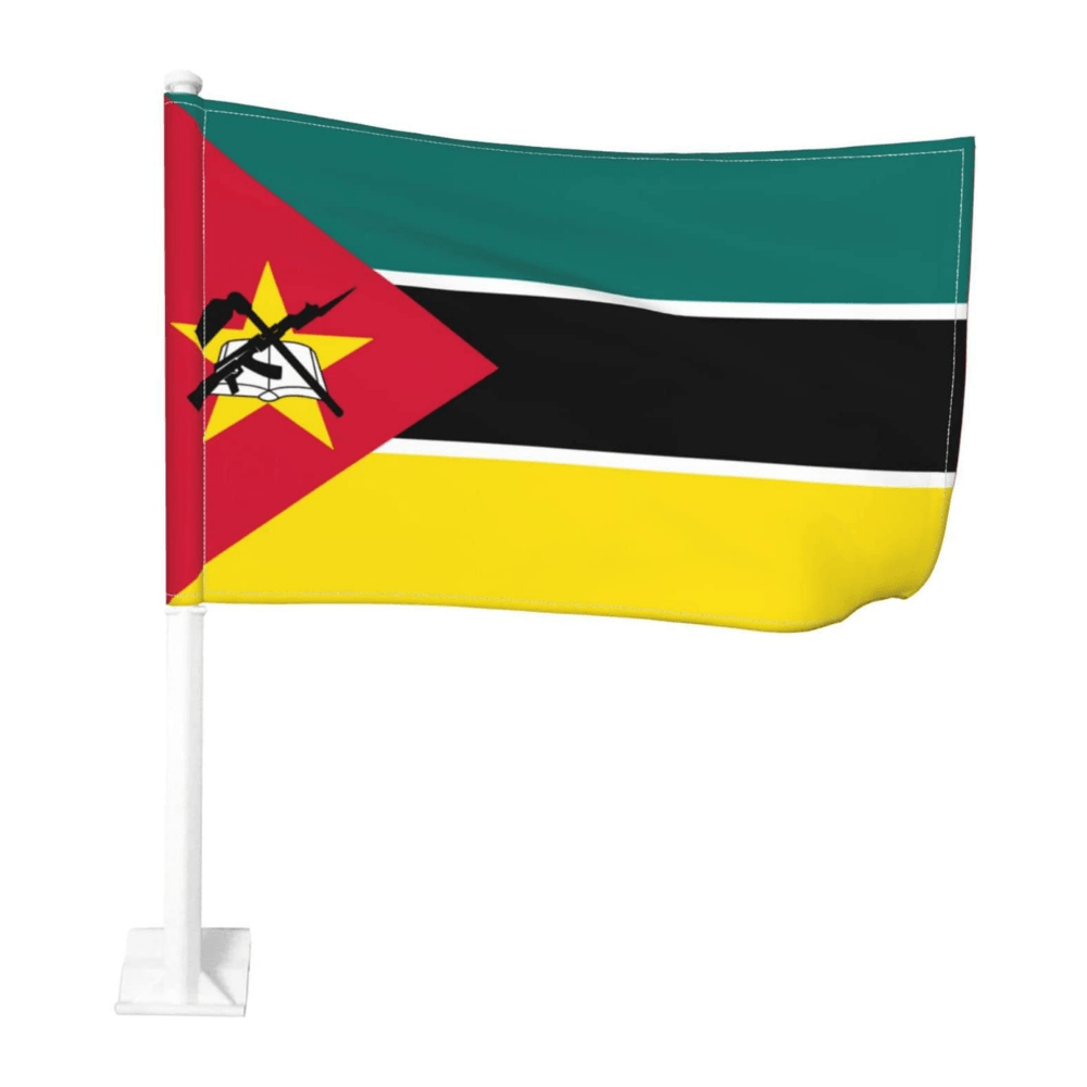 Mozambique Car Window Mounted Flag-Globe Flags