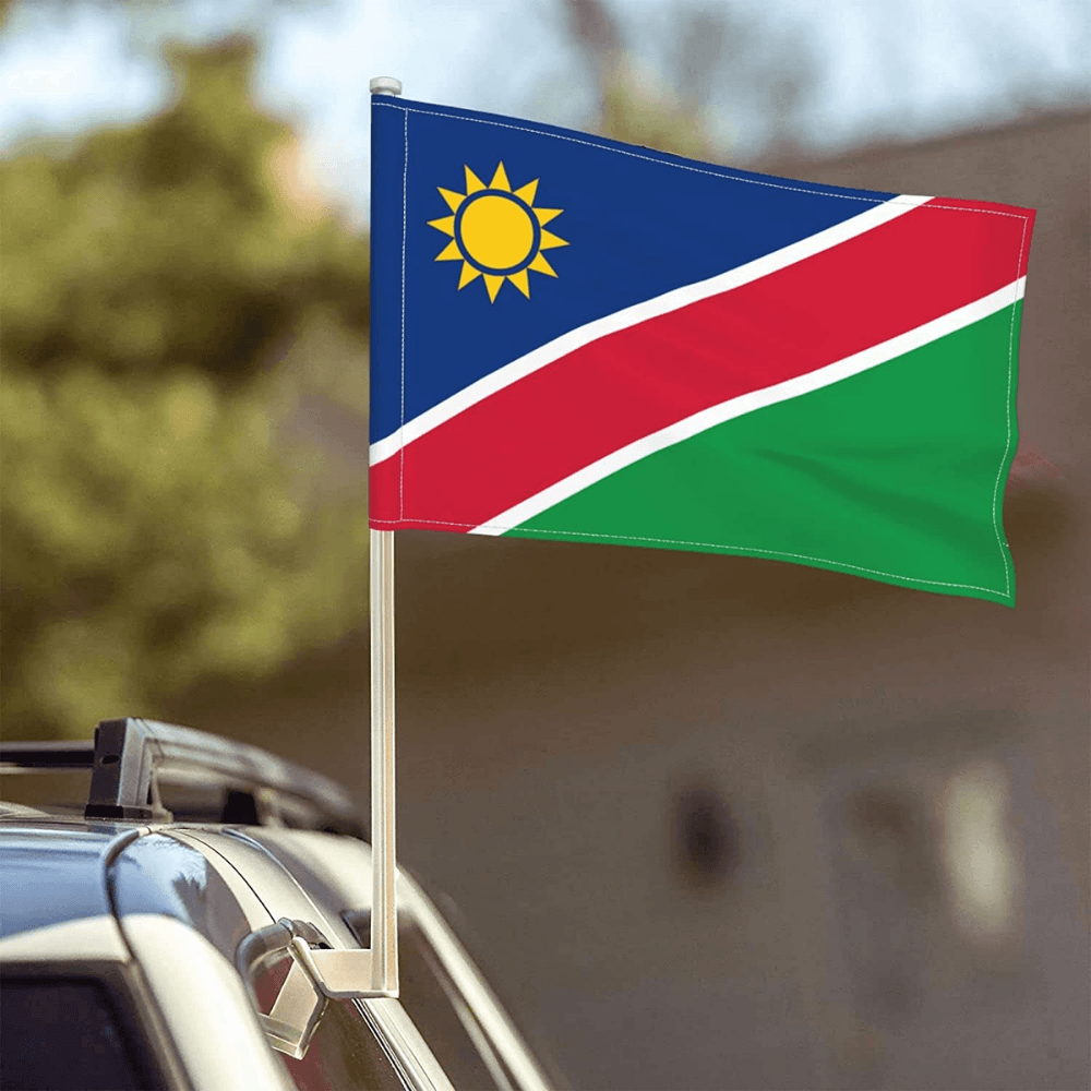Namibia Car Window Mounted Flag-Globe Flags