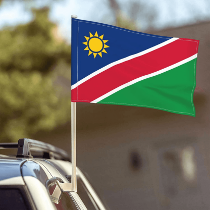 Namibia Car Window Mounted Flag-Globe Flags
