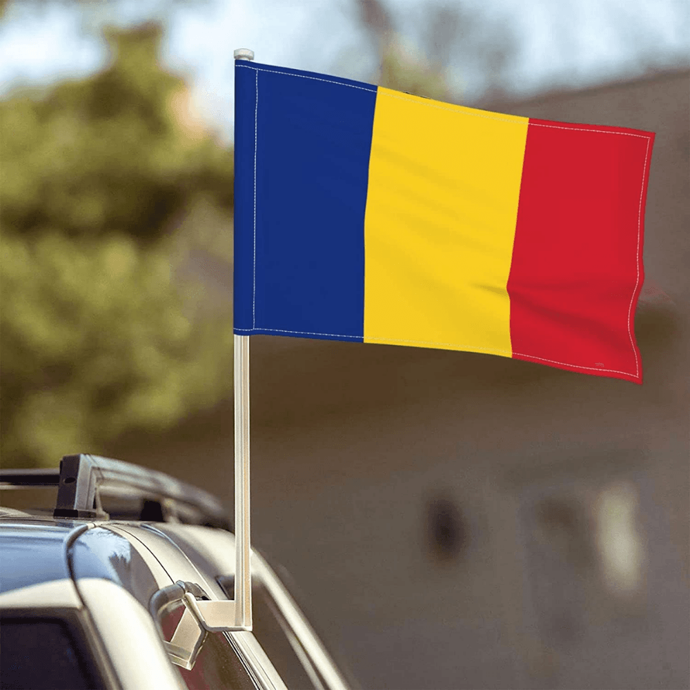 Romania Car Window Flag-Globe Flags