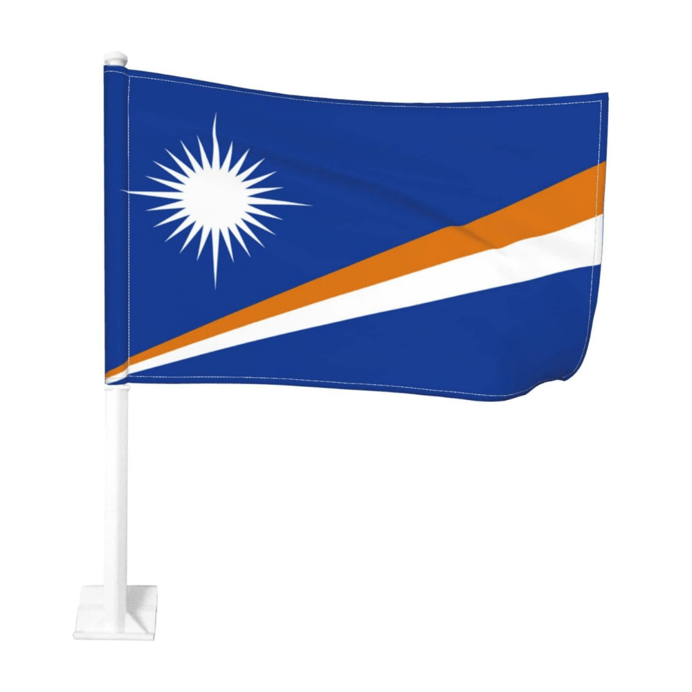 Marshall Islands Car Window Mounted Flag-Globe Flags