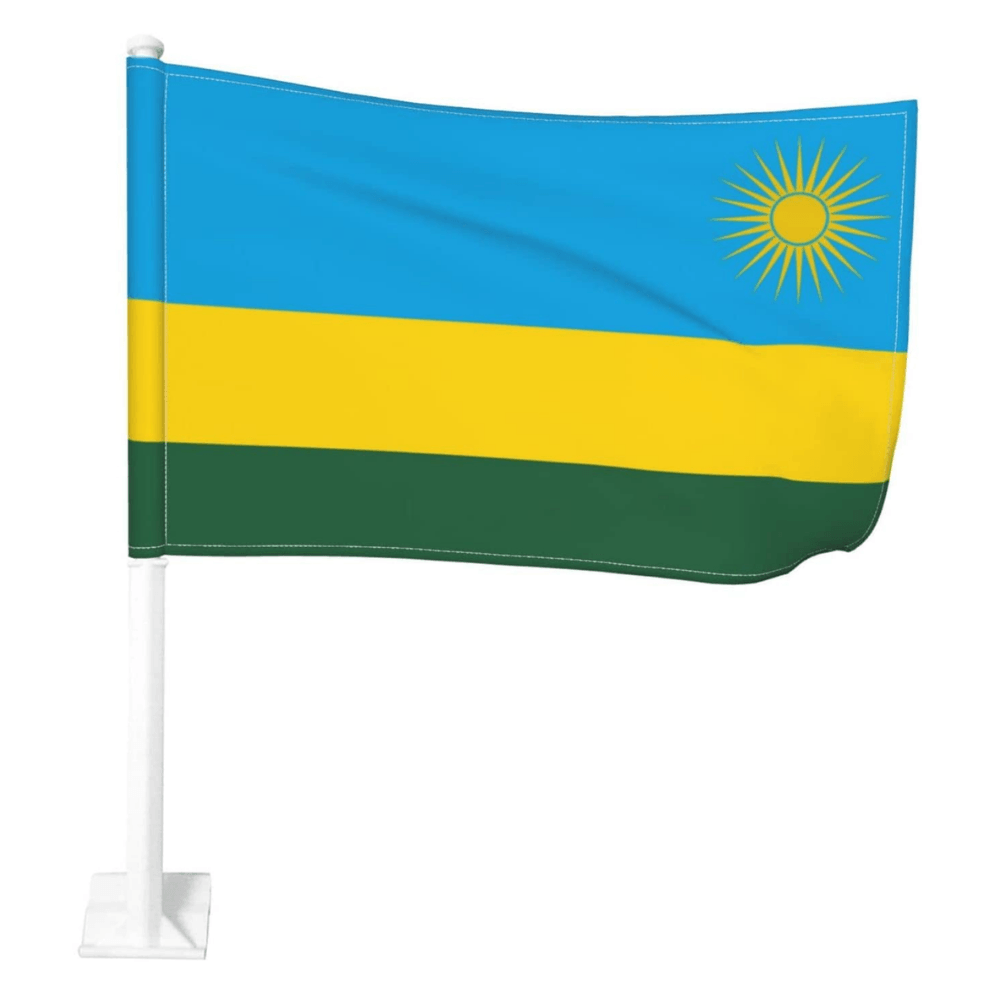 Rwanda Car Window Flag-Globe Flags