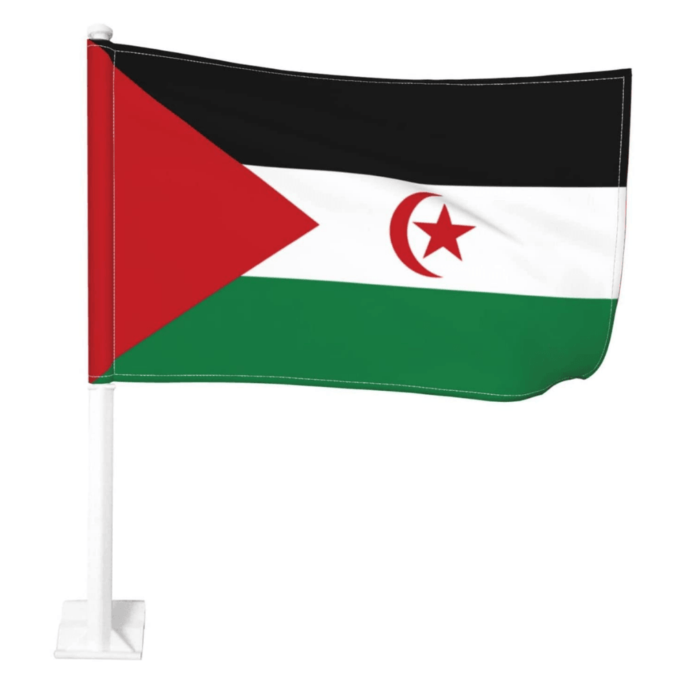 Sahrawi Car Window Flag-Globe Flags