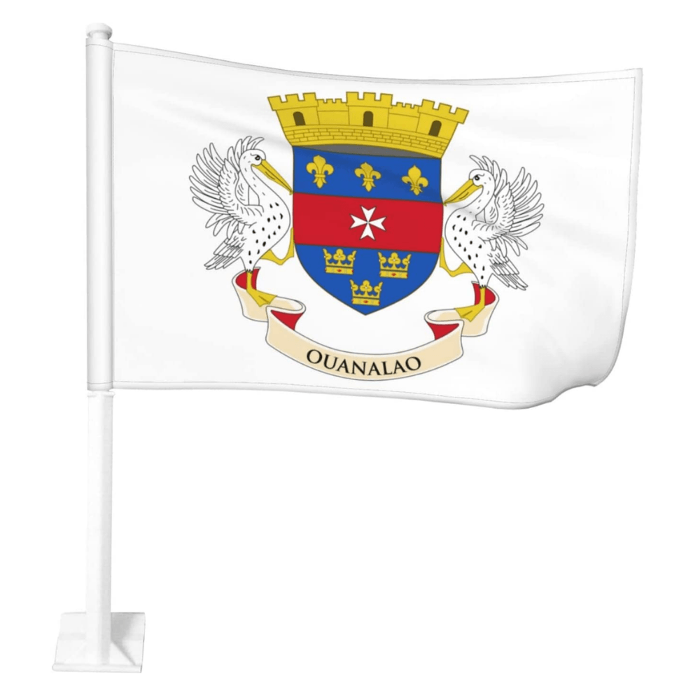 Saint Barthelemy Flag Car Window Mounted Flag For Vehicles-Globe Flags