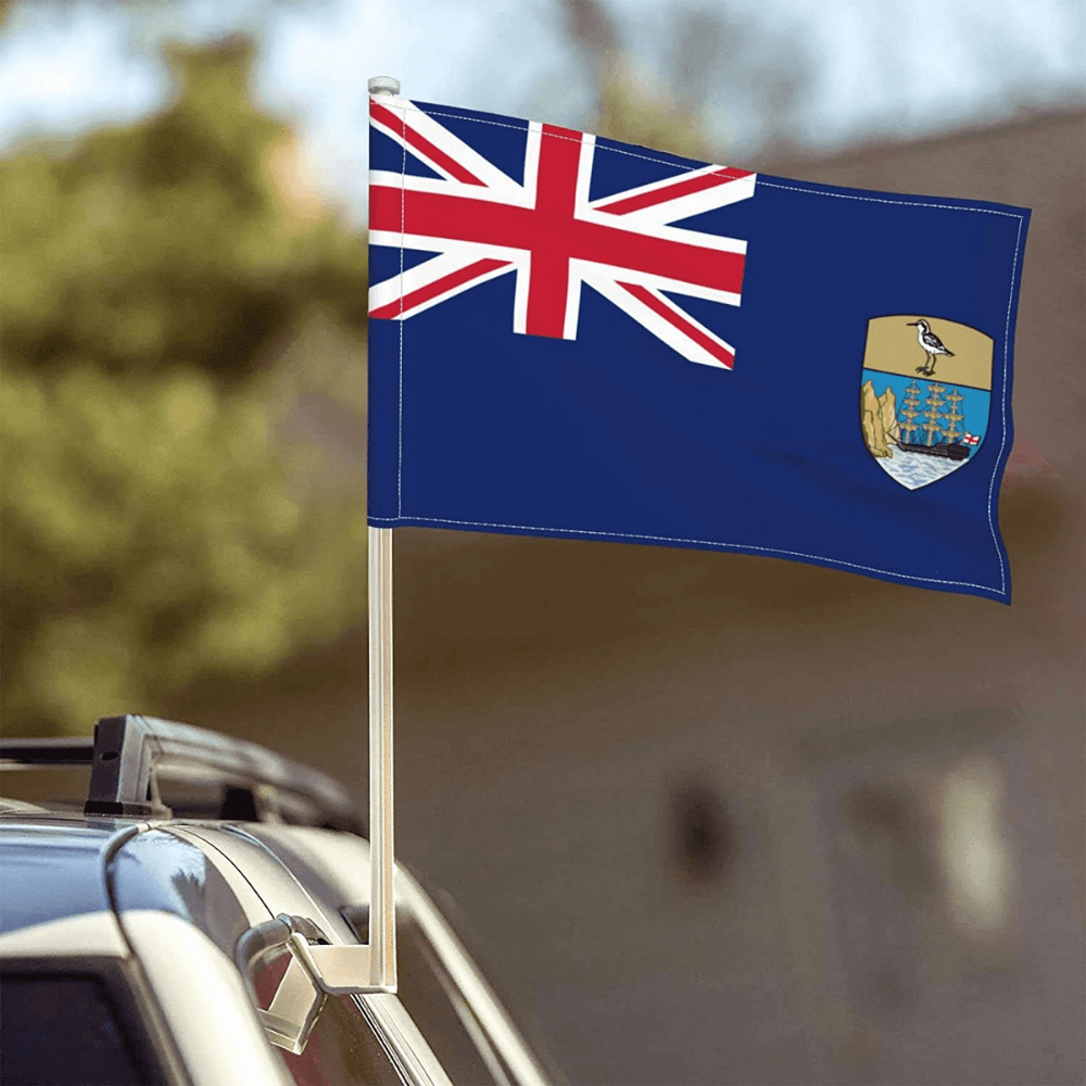 Saint Helena Car Flag Window Mount For Vehicle Clip Flag-Globe Flags