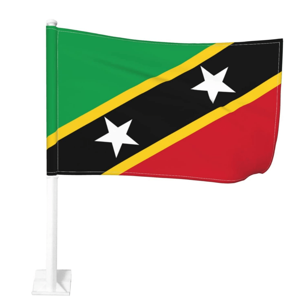 Saint Kitts Car Flag And Nevis Car Flag Mount For Vehicles-Globe Flags