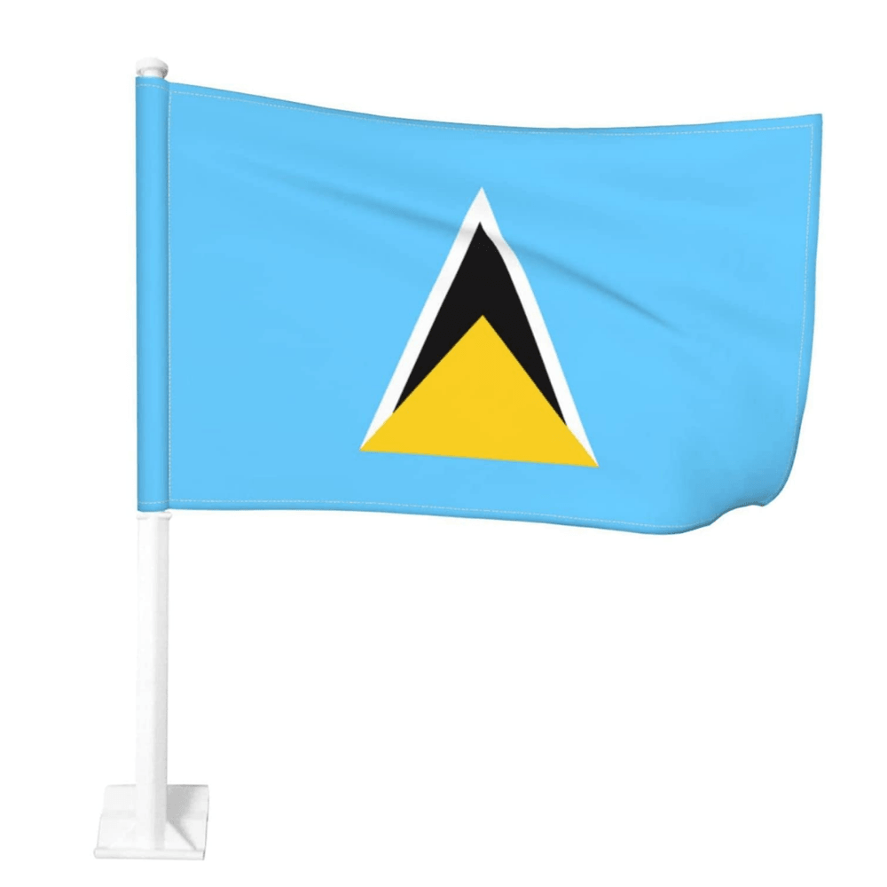 Saint Lucia Flag Car Mount Accessory For Car Clip Island Flag-Globe Flags