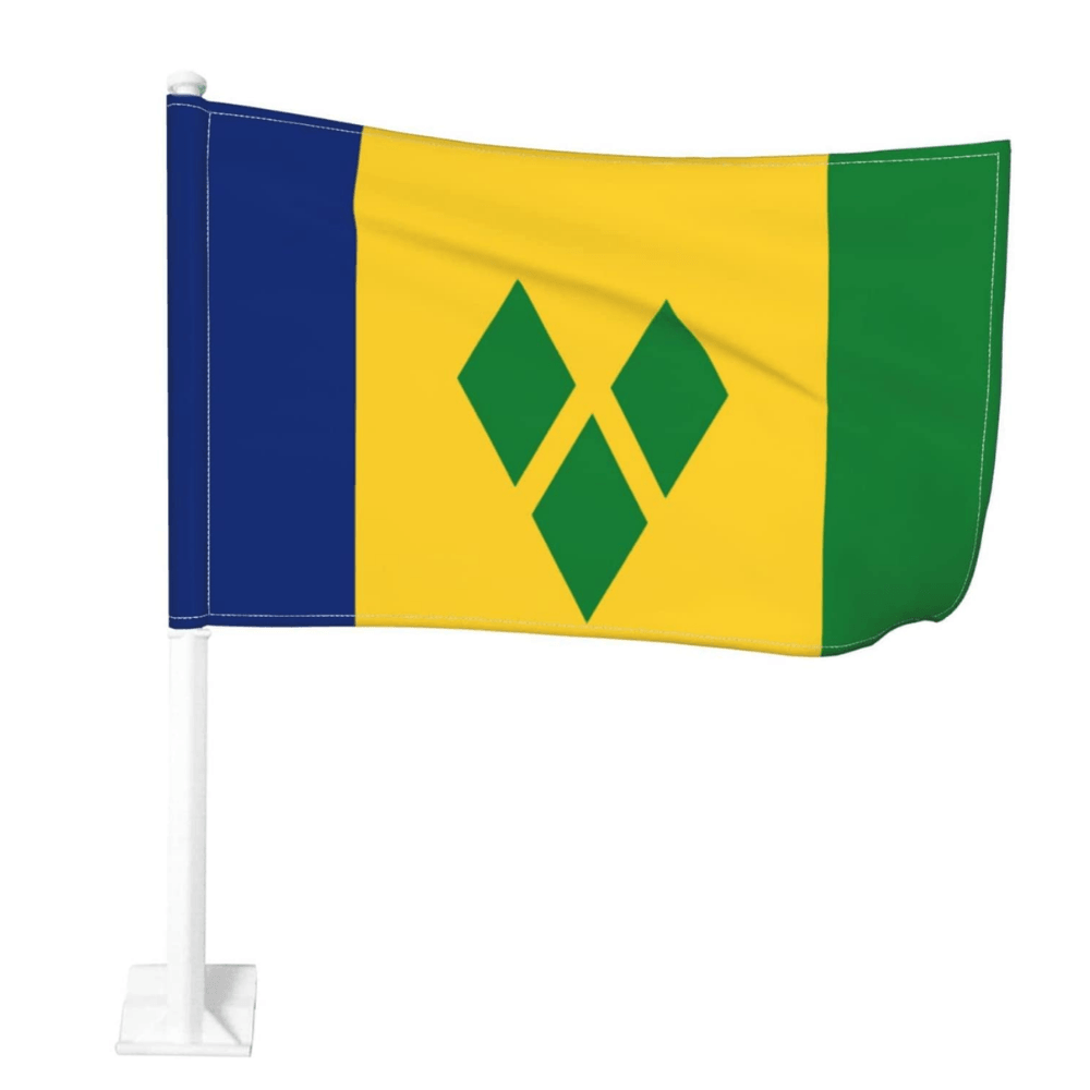 Saint Vincent Flag Car Mount Accessory For Vehicles-Globe Flags