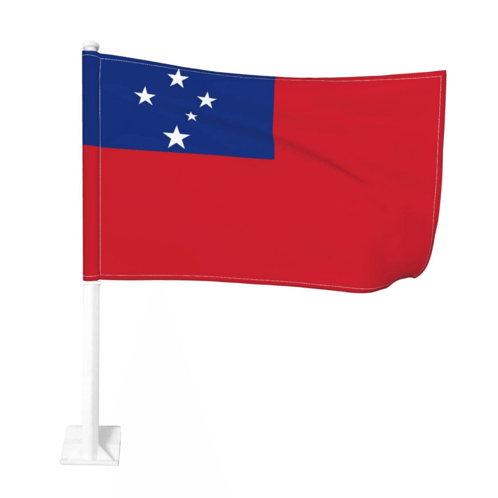 Samoa Flag Car Mount Accessory For Secure Window Attachment-Globe Flags