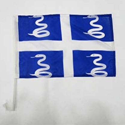 Martinique Car Window Mounted Flag-Globe Flags