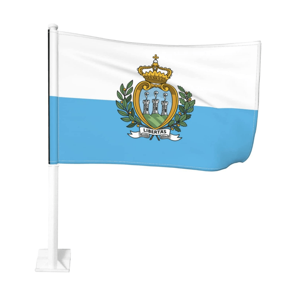 San Marino Flag Car Accessory For Vehicles Window Mounted Flag-Globe Flags