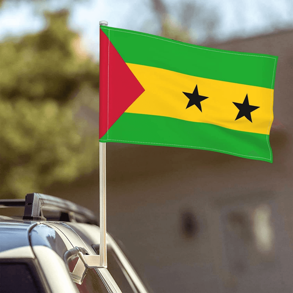 Sao Tome Principe Flag Car Mount Accessory For Vehicles-Globe Flags