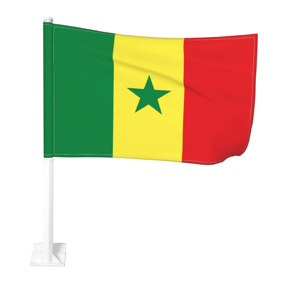 Senegal Flag Car Mount Accessory For Weather-Resistant Outdoor Display-Globe Flags