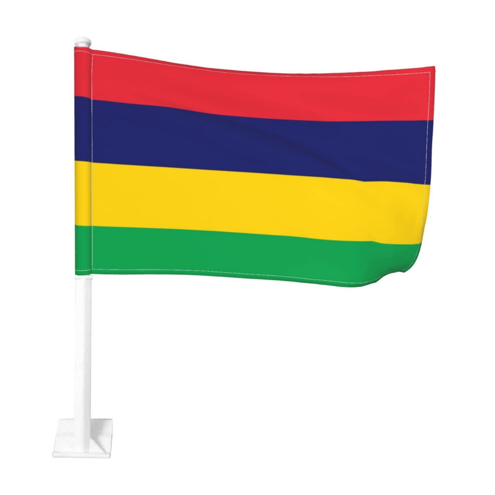 Mauritius Car Window Mounted Flag-Globe Flags