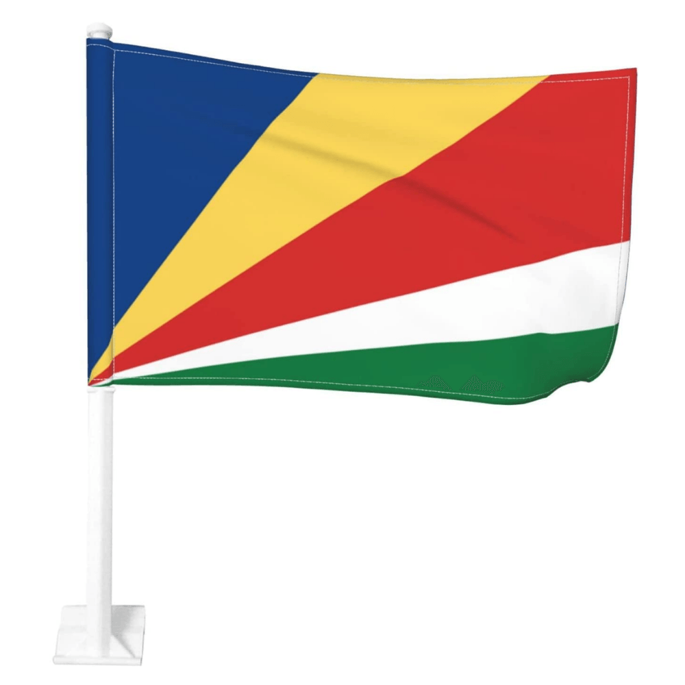 Seychelles Car Window Flag Polyester For Auto Display-Globe Flags