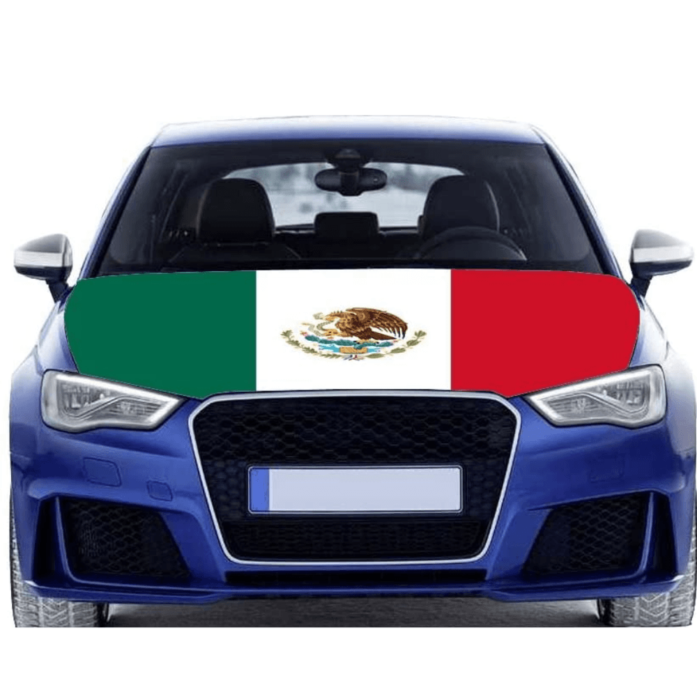 Mexico Car Hood Cover-Globe Flags