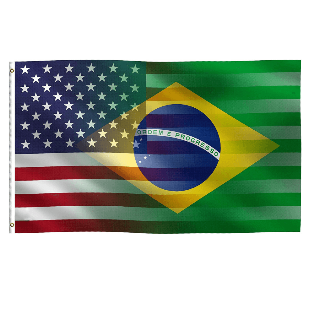 Brazil USA Friendship Flag – Symbol of Unity and Patriotism-Globe Flags