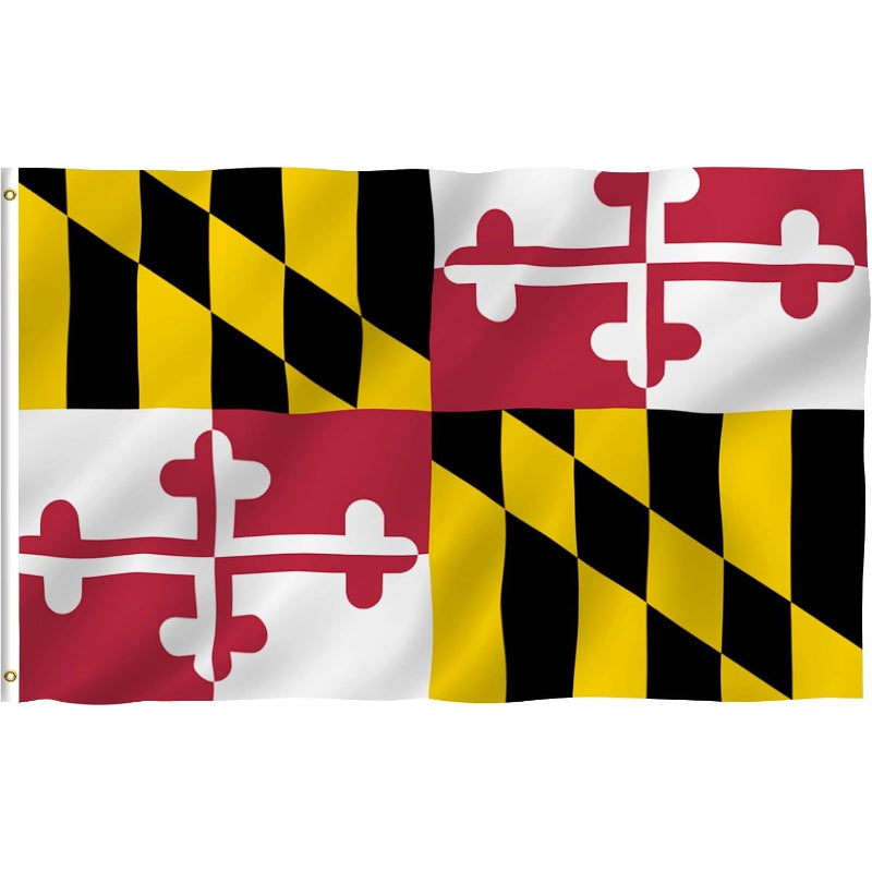 Maryland State Outdoor Displays Flag Pack Of 2-Globe Flags