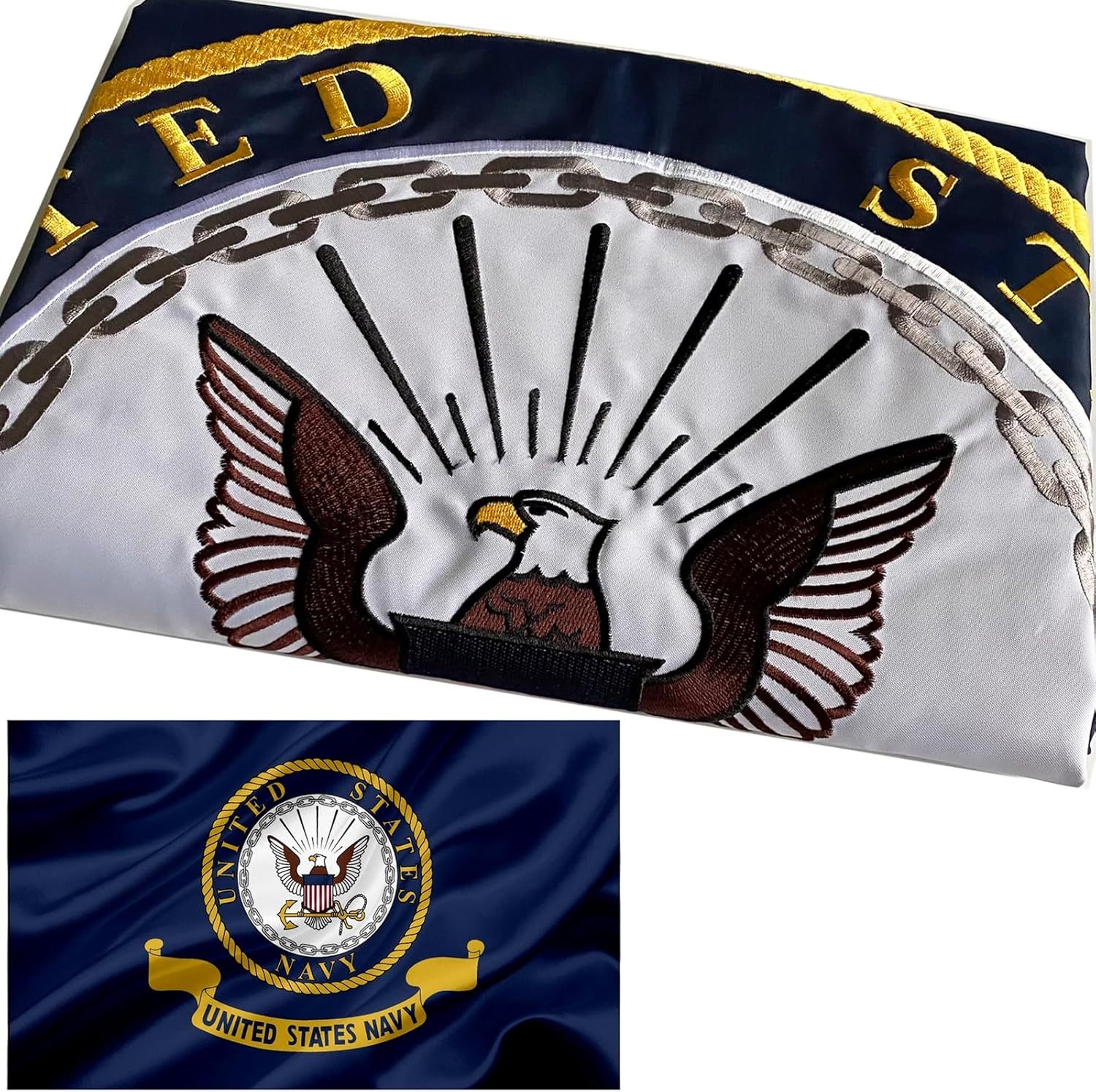 Outdoor Double Sided Printed Navy Flag-Globe Flags