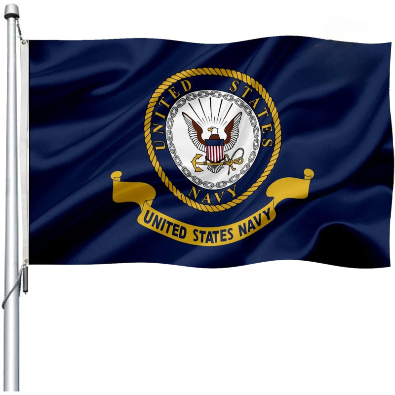 Outdoor Double Sided Printed Navy Flag-Globe Flags