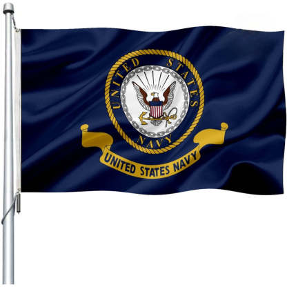 Outdoor Double Sided Printed Navy Flag-Globe Flags