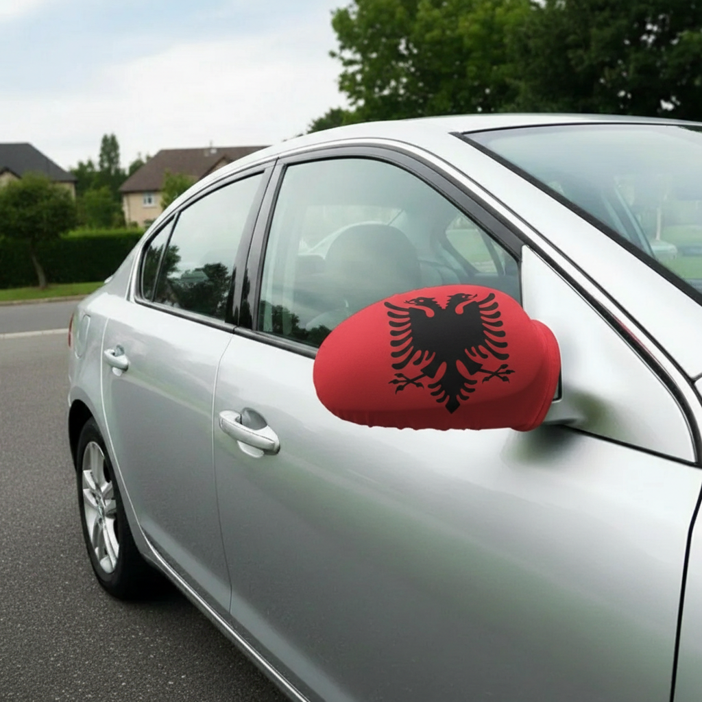 Official FIFA 2026 Albania Car Mirror Flag