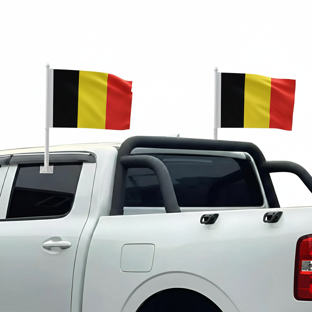 Official FIFA 2026 Belgium Car Flag
