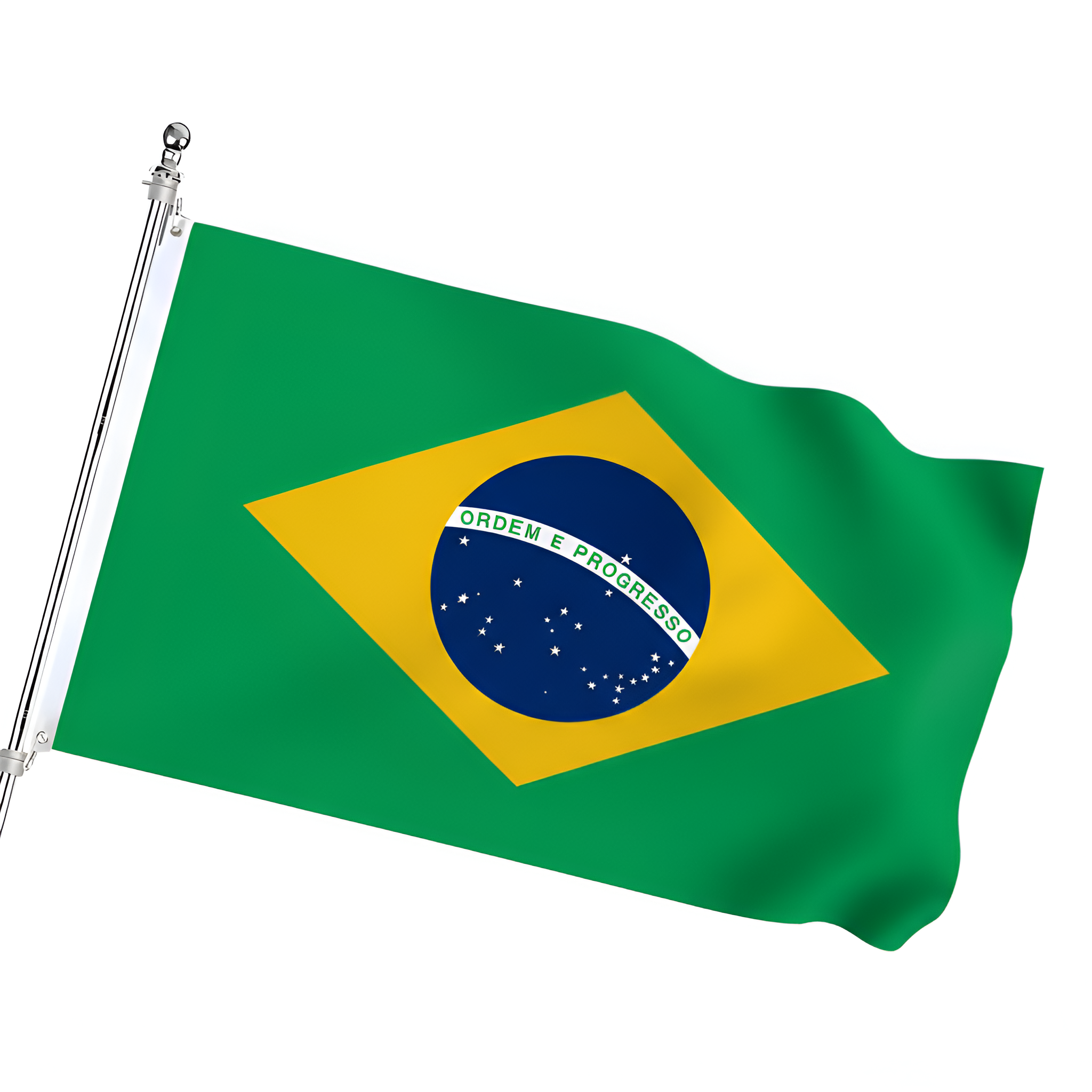 Official FIFA 2026 Brazil Flag - front view on white background