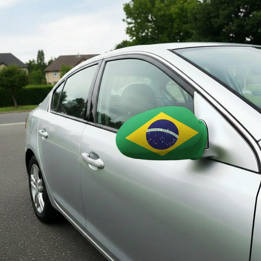 Official FIFA 2026 Brazil Car Mirror Flag - product view
