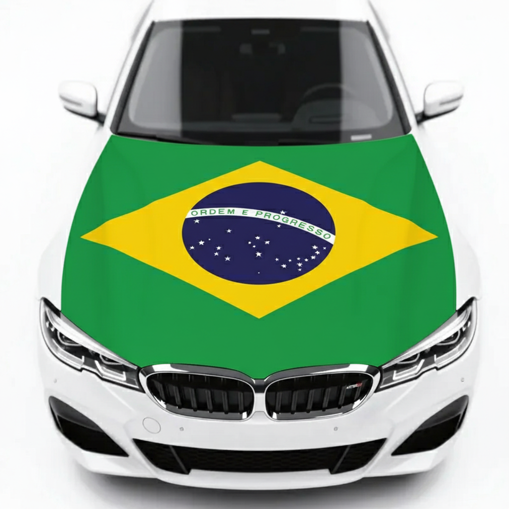 Official FIFA 2026 Brazil Flag Car Hood Cover