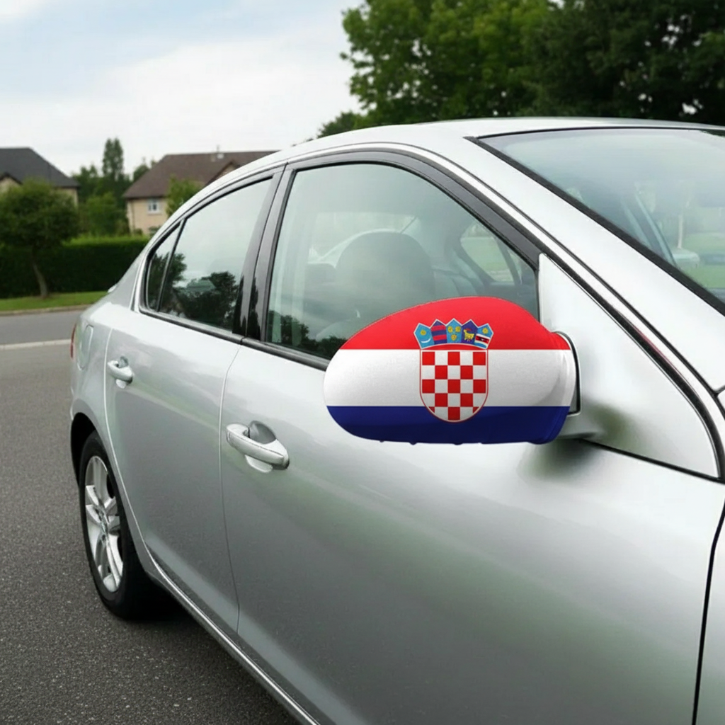 Official FIFA 2026 Croatia Car Mirror Flag