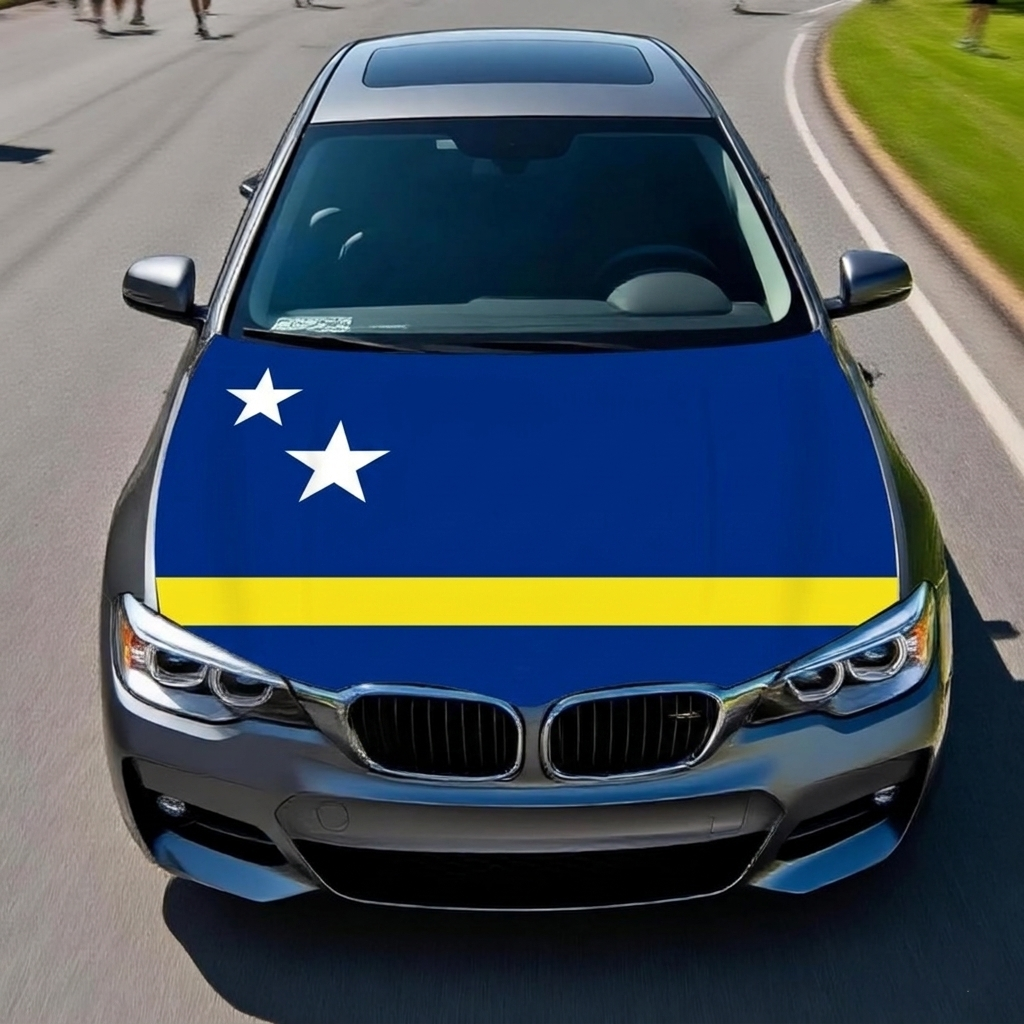 Official FIFA 2026 Curaçao Flag Car Hood Cover