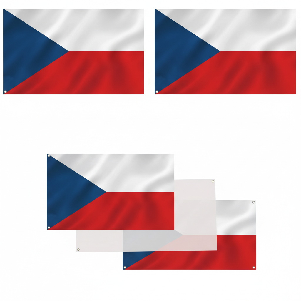 Official FIFA 2026 Czech Republic Flag flying on outdoor flagpole
