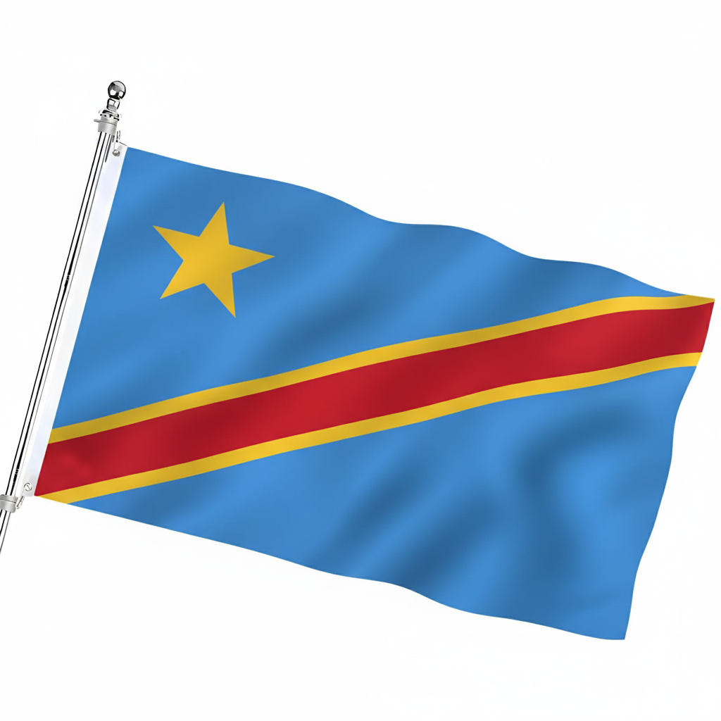Official FIFA 2026 Democratic Republic of the Congo Flag