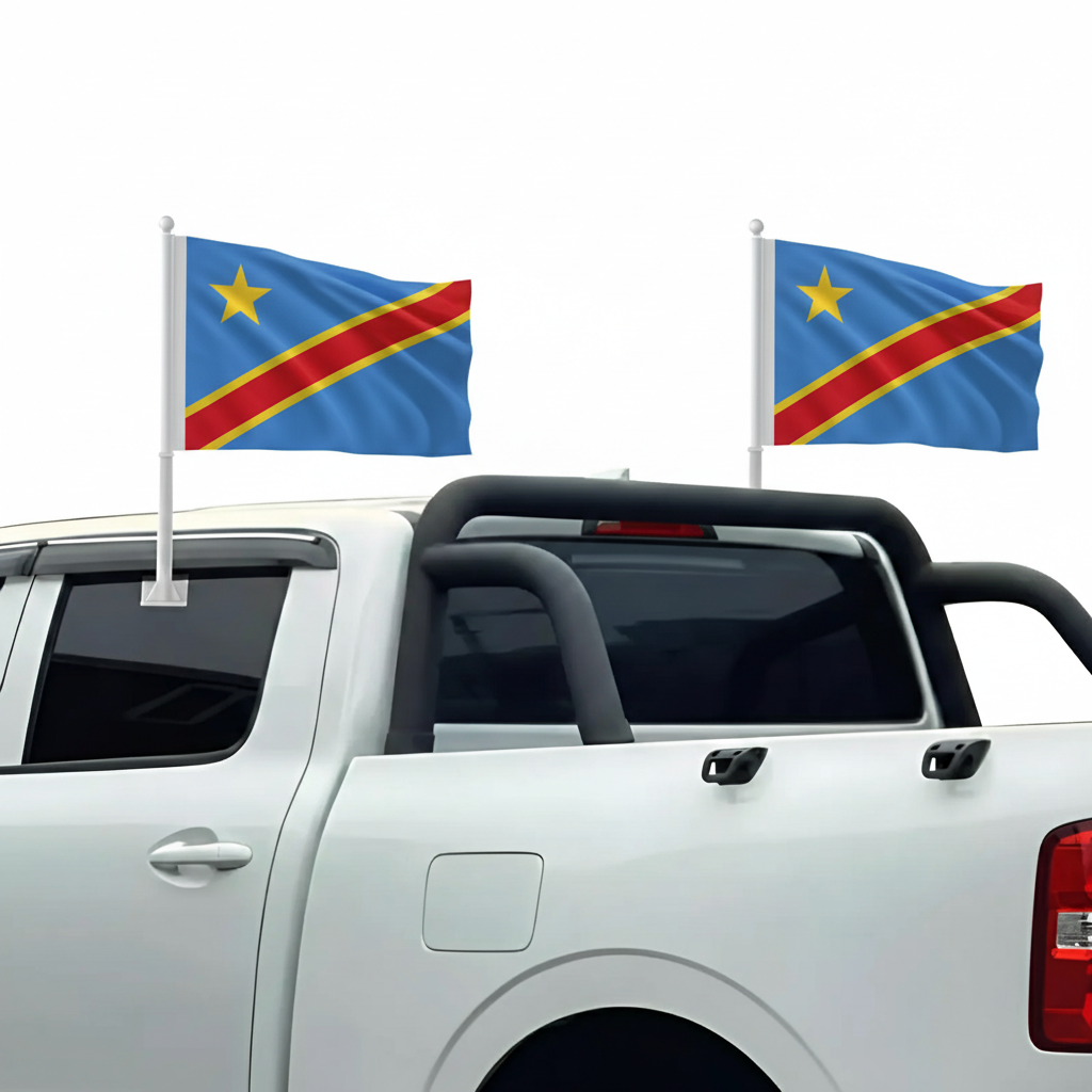 Official FIFA 2026 Democratic Republic of the Congo Car Flag